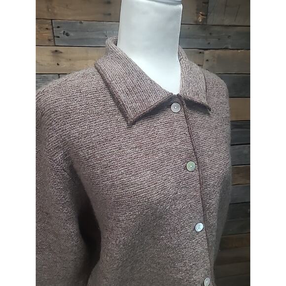 Sarah Spencer Womens Cardigan Sweater Medium 100% Italian Merino Wool - Picture 6 of 8